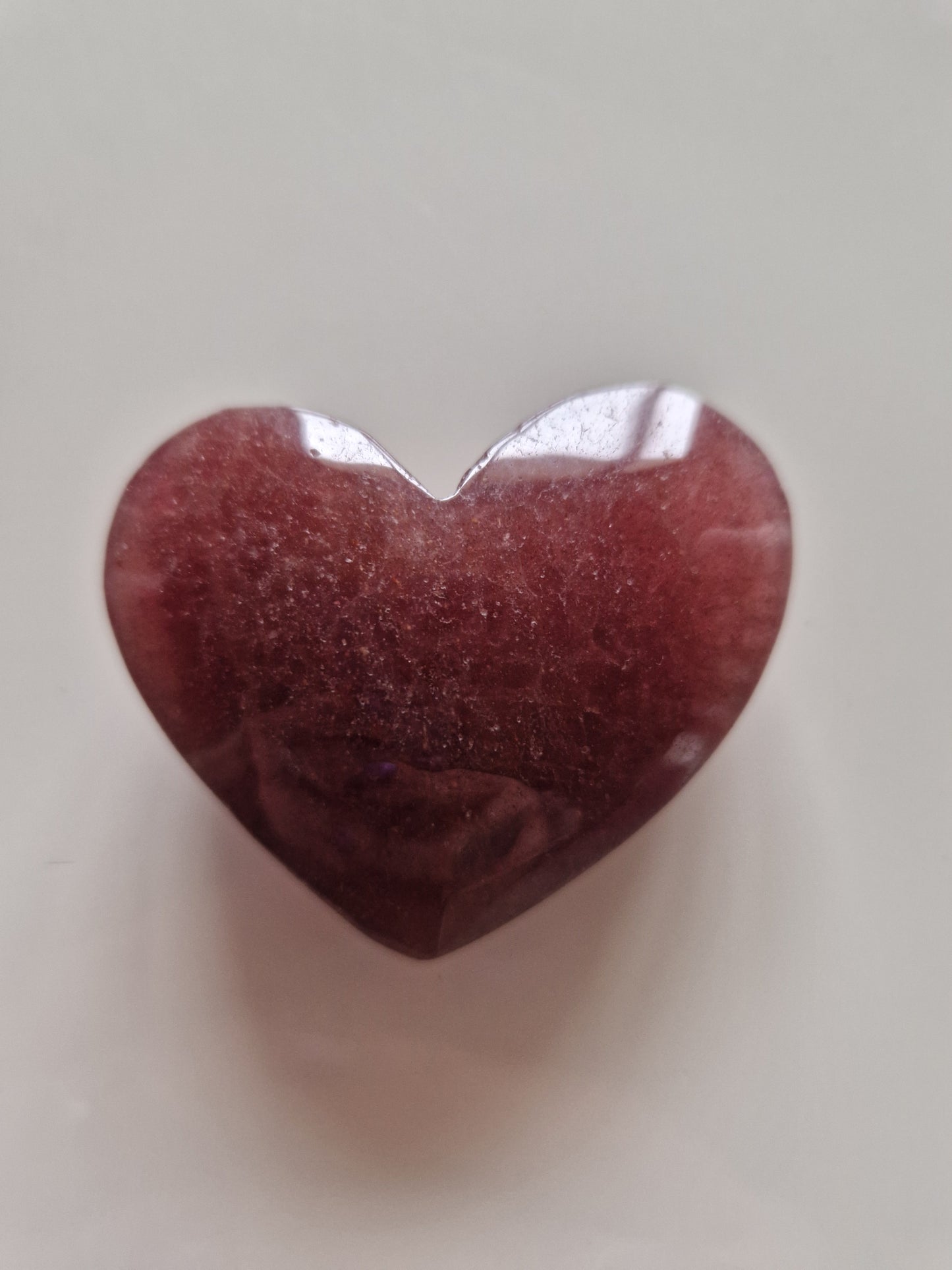 Cœur en Quartz Fraise